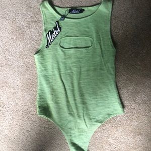 Green motel bodysuit